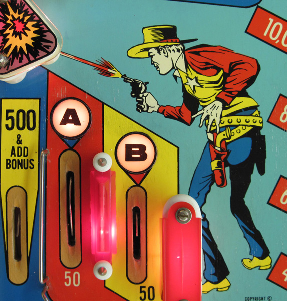 A detail of the left side A and B rollovers.