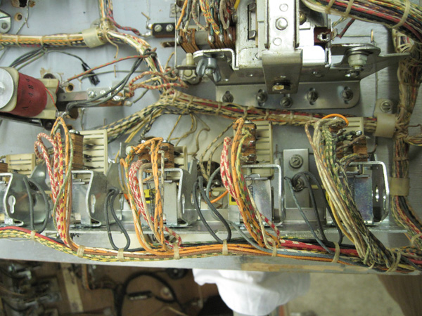 Control relays underneath the playfield.
