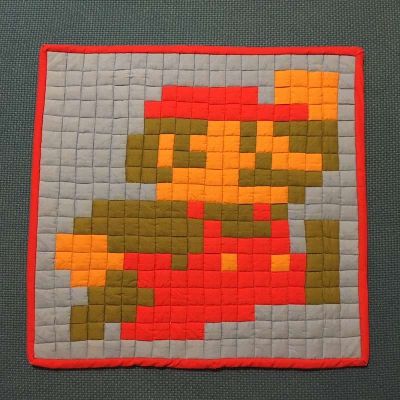 The completed project, with bright red binding.